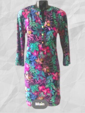 Pappagallo Resort Wear Floral Shift Dress, NWT Sz XS